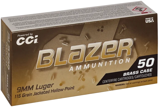 CCI Blazer Brass 9x19 mm Parabellum 115 gr JHP