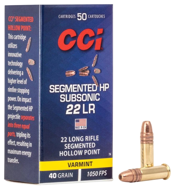 CCI Segmented Subsonic HP .22 LR 40 gr SHP