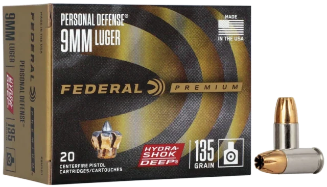 Federal Personal Defense Hydra-Shok Deep 9x19 mm Parabellum 135 gr JHP