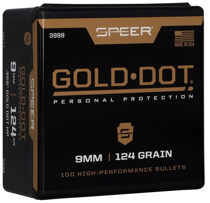 Puntas de bala Speer Gold Dot HP - .355" - 124 grains